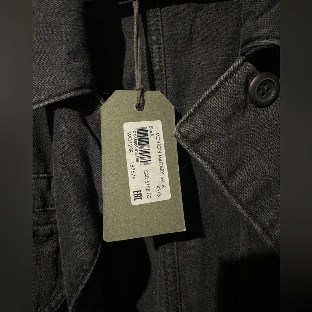 NWT ALLSAINTS Morton Mixed Media Military Jacket size XS/S - Picture 7 of 8